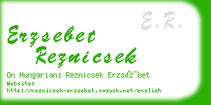 erzsebet reznicsek business card